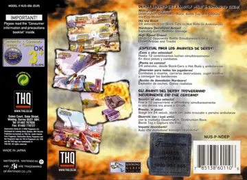 Destruction Derby 64 (Europe) (En,Fr,De) box cover back